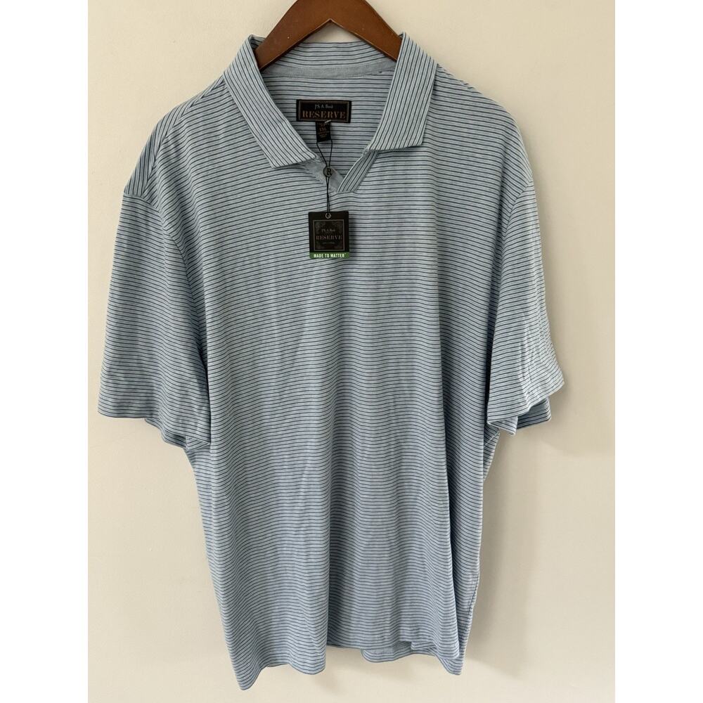 Jos. A. Bank Reserve XXL Mens Striped Polo Shirt Tailored Fit 100% Cotton New
